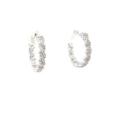 Diamond Twist Hoop Earrings